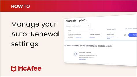 how to stop auto renewal on mcafee.